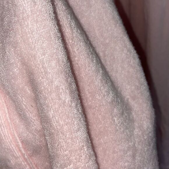 Cabernet cotton blend terry bathrobe w/satin lining & pockets Med - Picture 12 of 13